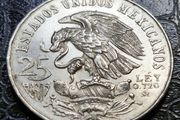 1968 Mexico Silver 25 Pesos Olympic Games coin