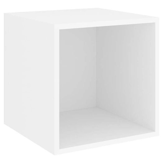 3 Piece TV Cabinet Set White Chipboard