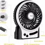Battery Fan, Rechargeable Desk Fan Portable Handheld Personal Mini USB fan Battery, 3 Speeds Internal and Side Light,Cooling for Traveling,Fishing,Camping (FREE POSTAGE) Image 5