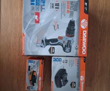 Daewoo impact drill, 2.0ah battery and charger