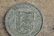 Great Britain UK, Bailiwick of Jersey, 1957 Elizabeth II, 1/4 Shilling Coin - free standard postage
