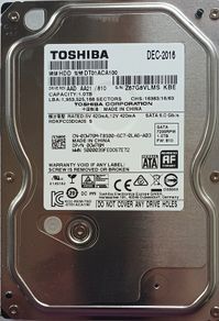 1 TB Toshiba Hard Drive