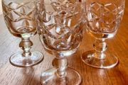 Four Vintage Waterford Crystal Kerry Pattern Short Stem Port Glasses.