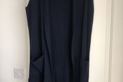 NEW knit long vest size S navy
