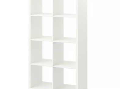 8-Cube shelving unit + 8 storage boxes