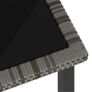 Garden Dining Table Grey 180x70x73 cm Poly Rattan Image 2