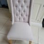4 upholstered linen dining chairs Image 2