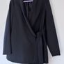 COS wrap wool textured blazer Image 3
