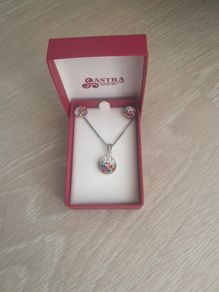 Sterling silver chain & earrings set