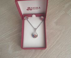 Sterling silver chain & earrings set