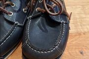 Timberland Kids leather UK 3 navy boat shoes