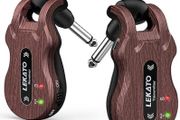 LEKATO 5.8GHz Wireless Guitar System (brown)