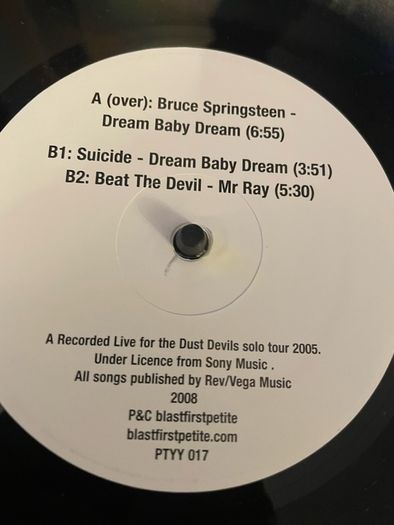 Bruce Springsteen / Suicide / Beat The Devil -  #1 Alan Vega 70th Birthday Limited Edition EP Series.