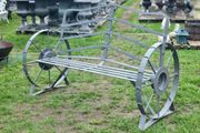Cart Wheel Bench Grey KAS1356