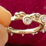 Elegant Gold-Tone Hoop Earrings with CZ Dangle Charms - 925 Silver Hallmark Image 2