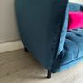 Harvey Norman Teal blue velvet sofa Image 6
