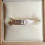 Vintage 925 Sterling Silver Ring with Pink and Clear Stones size Q - 3,0g Image 4