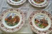 Beautiful 4 Old Masons Game Birds Plates, Enthusiasts and collectors Postage Available or Collection,