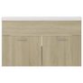 Sink Cabinet with Built-in Basin Sonoma Oak Chipboard Image 8
