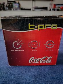 Hi Alert COCA-COLA Projection Alarm Clock Radio Boxed With Manual T-Pro