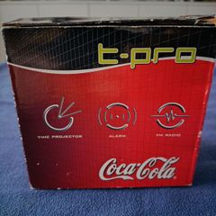Hi Alert COCA-COLA Projection Alarm Clock Radio Boxed With Manual T-Pro