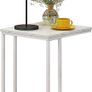 C Shaped End Table,Small Side Table, Couch Side Table for Living Room,Sofa,Couch Bedroom, White (FREE SHIPPING) Image 4