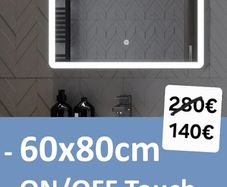 LED Bathroom Mirror 60x80cm Demister Antifog
