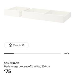 4 X Ikea Underbed Drawers/Storage
