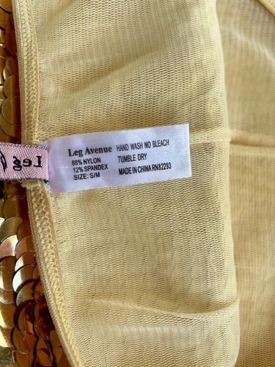 Vintage Leg Avenue Gold Sequin Hotpants Size S
