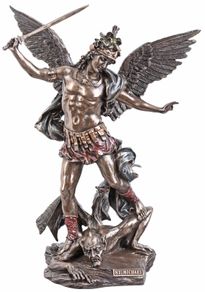 Archangel Michael Fights Against Satan Sacred Sculpture Collectible
