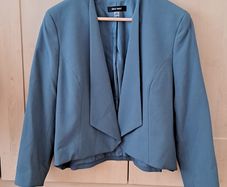 Nine West Teal Open-Front Cropped Blazer Jacket  UK 16 / US 12