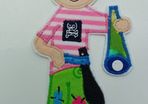 Pirate Girl Applique Patch  16 cm
