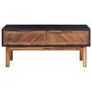 Coffee Table 90x50x40 cm Solid Acacia Wood and MDF Image 3
