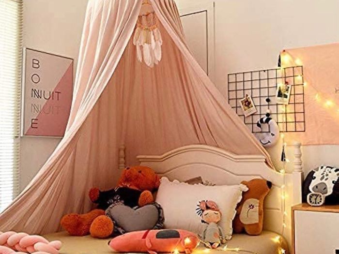 Children Bed Canopy Round Dome, Nursery Decorations, Cotton Mosquito Net, Kids Princess Play Tents, Room Decoration