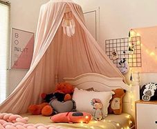 Children Bed Canopy Round Dome, Nursery Decorations, Cotton Mosquito Net, Kids Princess Play Tents, Room Decoration