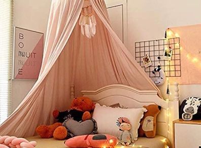 Children Bed Canopy Round Dome, Nursery Decorations, Cotton Mosquito Net, Kids Princess Play Tents, Room Decoration