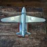 Art Deco style polished vintage aluminum airplane desk model, Image 5