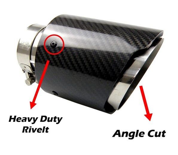 Car Exhaust Tip 64-67mm Carbon Fiber