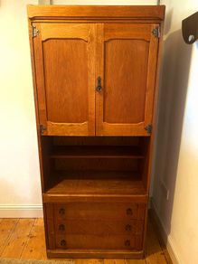 Wooden press/storage unit