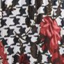 Zara Multicoloured Houndstooth & Floral Print Pleated Flowing Midi Skirt  Xs Image 9