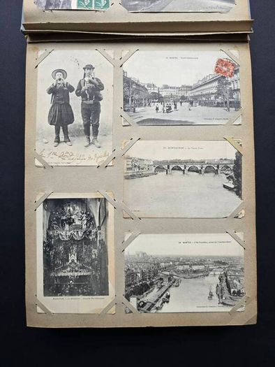 France  Large Vintage Postcard Album approx 500 cards 1900 1940 towns cities landscapes
