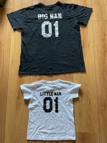 Father and son matching T-shirts size XL