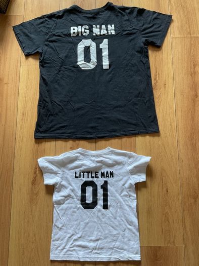 Father and son matching T-shirts size XL