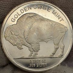 Golden State Mint 1 Troy Oz .999 Fine Silver Coin Buffalo Indian Head