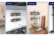 2 Pack Rustproof Shower Caddy - Minimalist Style Bathroom Shelves