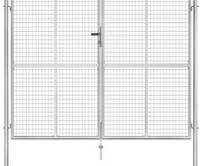 Garden Gate Galvanised Steel 306x250 cm Silver