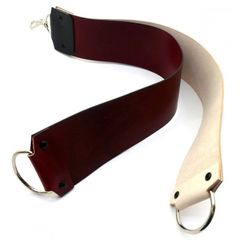 Double straight razor strop cordovan leather