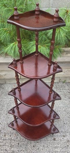 Vintage  5 Shelf Corner Unit