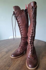 Vintage Real Leather Pepe Jeans Boots 2006 AW Collection In Classic Brown