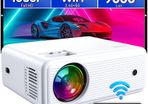 WiFi Projector Native 1080P Full HD 9000 LUX, 4K Mirror Mini Portable Movie Projector for Phone Home&Outdoor, Support 2.4G+5G, Compatible with iPhone IOS Android TV Stick HDMI PS4 USB